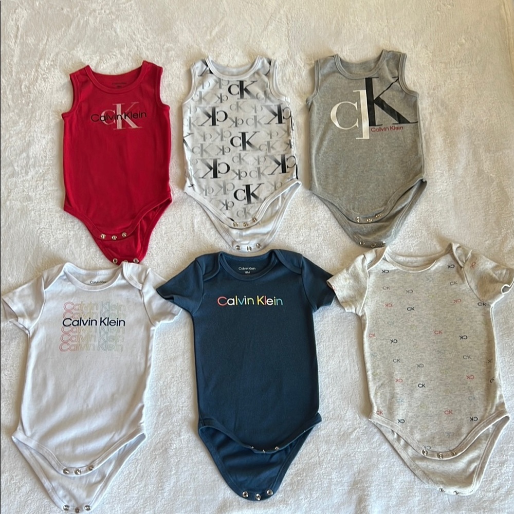 Calvin Klein Red and Gray Bodysuit Set for Everyday Comfort